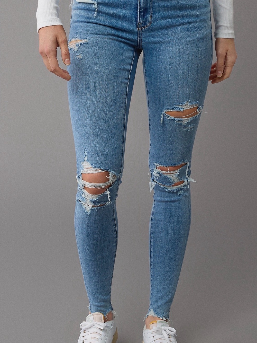 American Eagle Outfitters Womens Light Blue Skinny Jeans